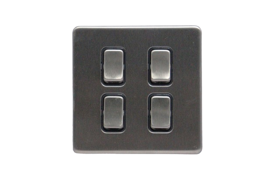 Windsor VIP Chrome 4 Gang 2 Way Switch 1A - VC364Y