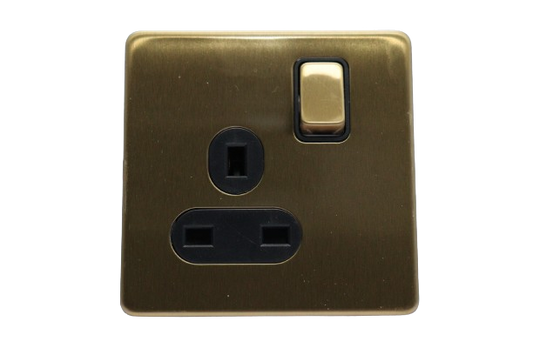 Windsor VIP Gold 13A 1 Gang Switched Socket - VC45J
