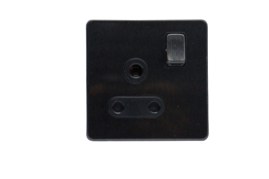 Windsor VIP Black 15A 1 Gang Switched Round-Pin Socket - VC429GB