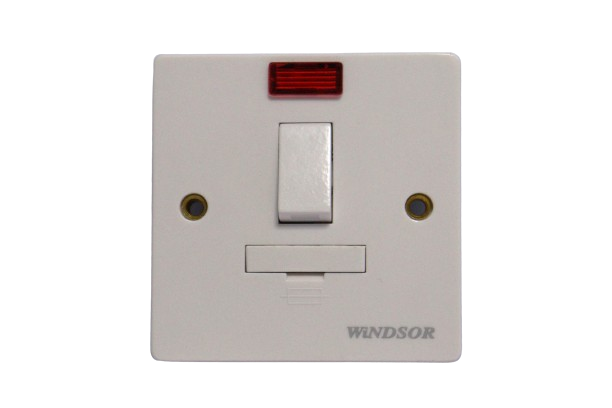 Windsor Ivory 13A Switched Fuse Connection Unit with Neon Indicator - W419