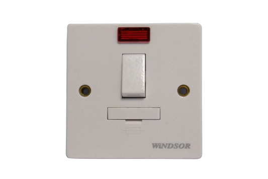 Windsor Ivory 13A Switched Fuse Connection Unit with Neon Indicator - W419