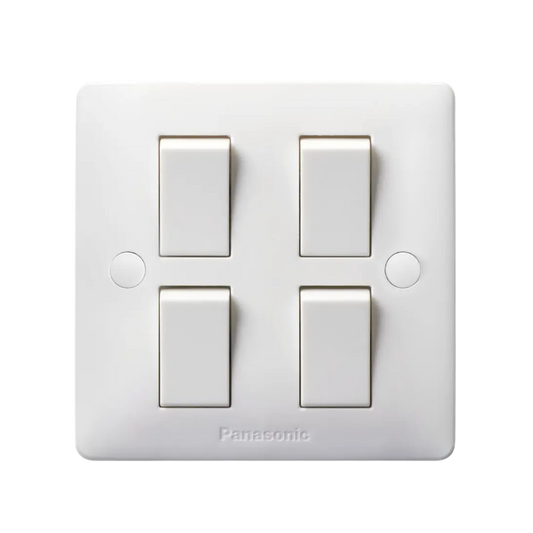 Panasonic 10A 4 Gang 2 Way SP Switch W1 WABA5092-N – Heavy-Duty & Sleek