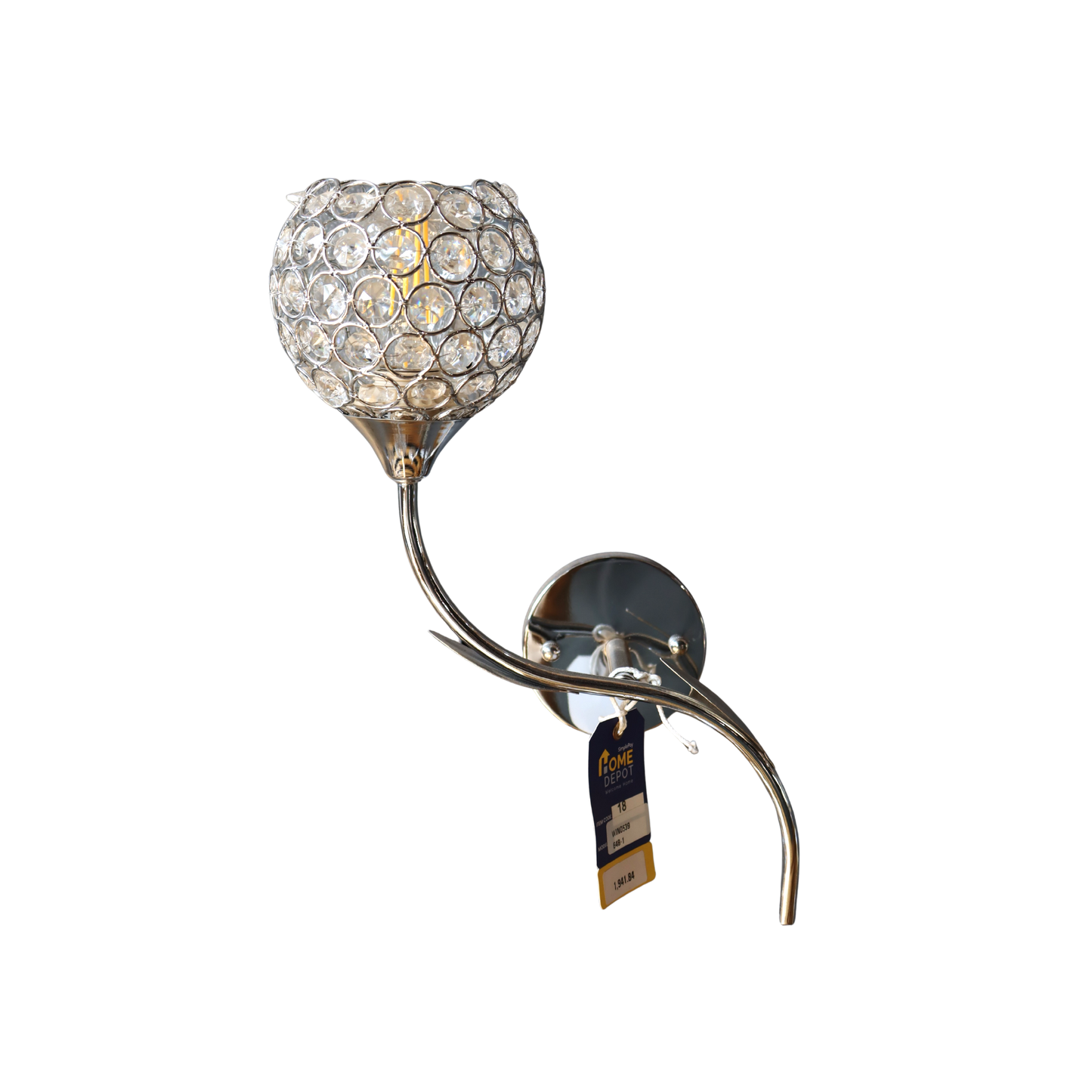 Wall Light E27 648-1 Chrome – Pusite Windsor Modern Wall Fitting