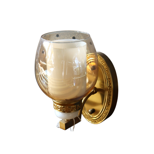 Gold bronze wall fitting E14 B6126-1 Pusite Windsor modern wall light for bedroom, hallway, or living room lighting