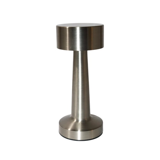 Rechargeable LED Table Lamp SZY-V002 Chrome – Stepless Dimming USB Charging – 9x21.2cm
