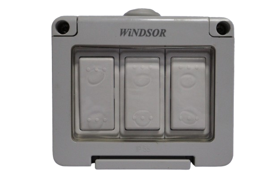 Windsor 3 Gang 2 Way Waterproof Switch - WP36