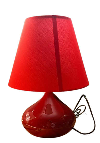 Red paint table lamp