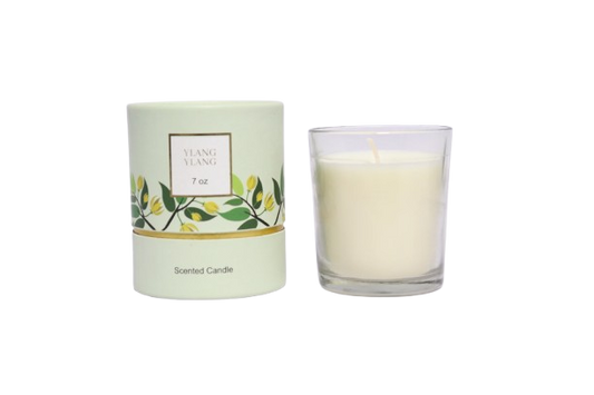7 oz Ylang Ylang Glass Candle in Green Box
