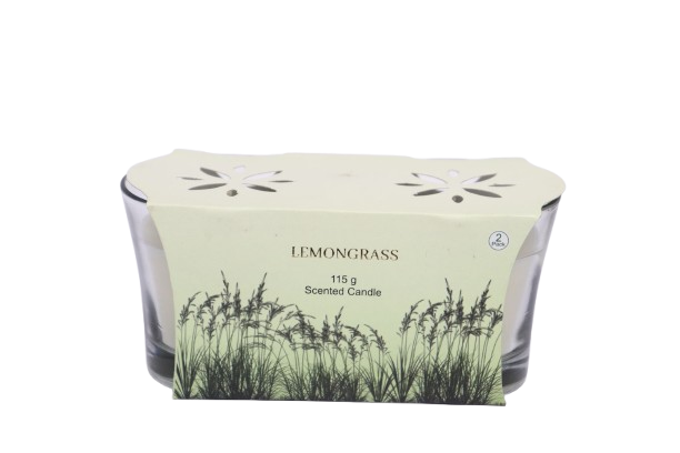 2PK LEMONGRASS SCENTED  CANDLE