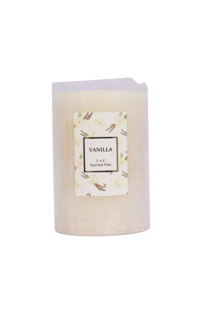 3''*4'' VANILLA SCENTED  PILLAR CANDLE