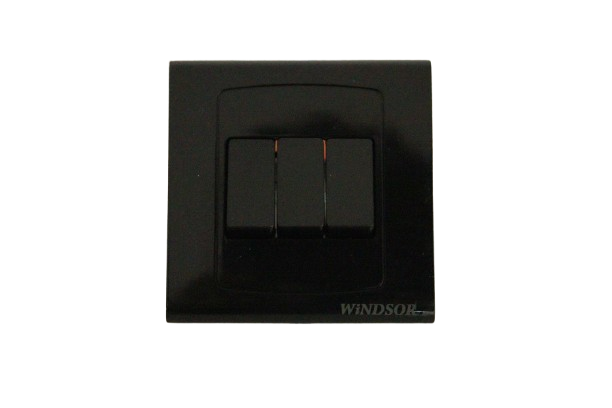 10A  3gang  2way  plate  switch