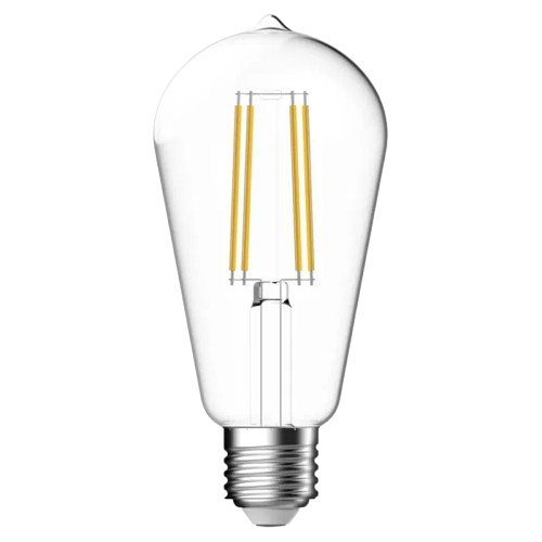 ST64 Clear LED Filament Bulb, 8W, E27, 2000-2700K