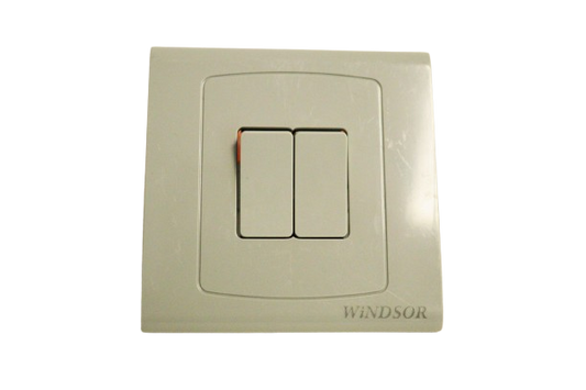 10A  2gang  2way  plate  switch