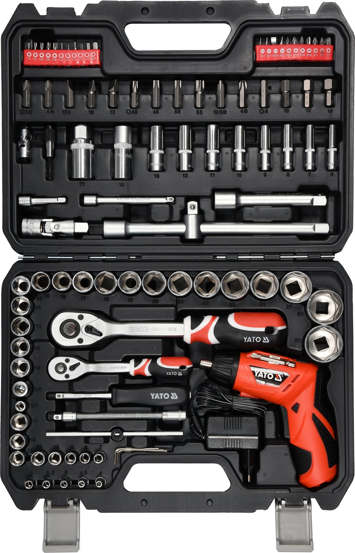YATO 100PCS Tool Set with Cordless Screwdriver YT-12685 – Complete DIY Kit
