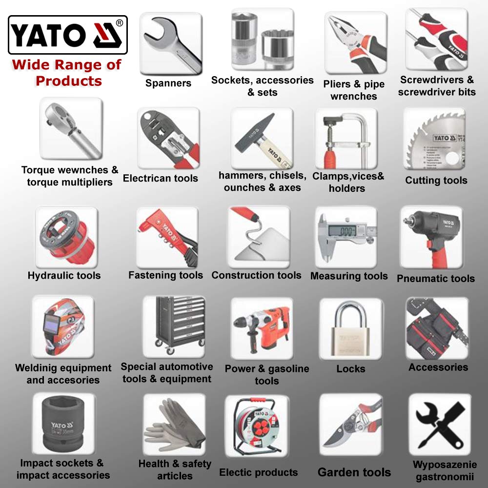 YATO Professional Electrician Tool Set, 68-Piece Kit - Model YT-39004